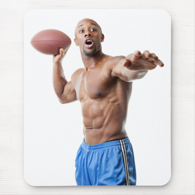 Tapis De Souris Hot Guy Sexy Shirtless Muscled Football Stud (Devant)