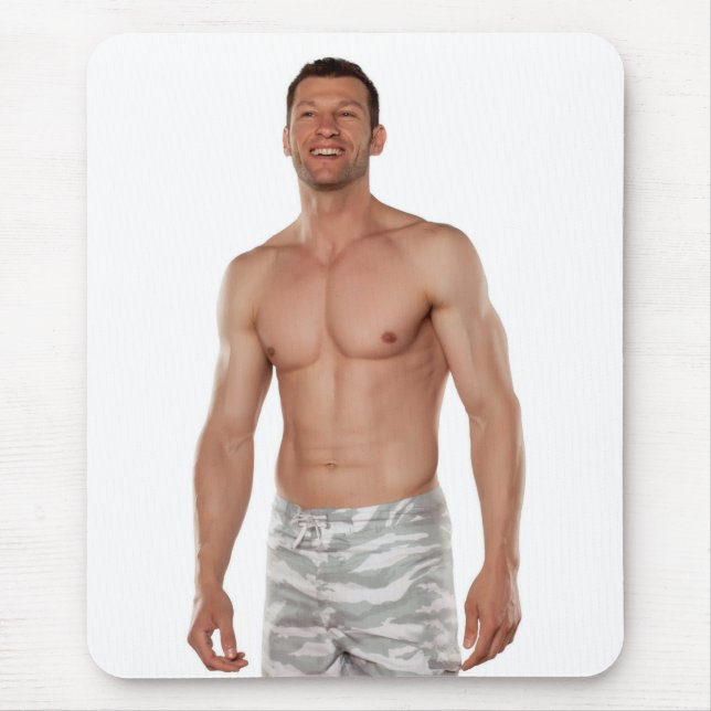 Tapis De Souris Hot Guy Sexy Stud Shirless Muscle Man Hunk (Devant)