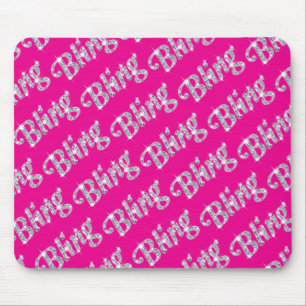 Tapis De Souris Hot Pink Faux diamond bling design mouse mat