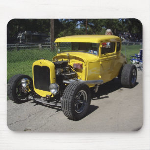 Tapis De Souris Hot rod jaune