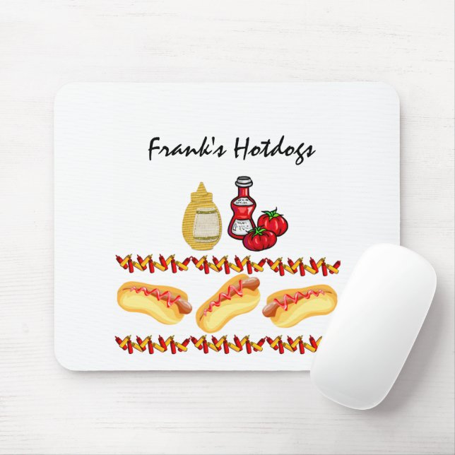 Tapis De Souris Hotdogs Ketchup Moustard Food Pad! (Avec souris)