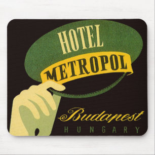 Tapis De Souris Hôtel Metropol Budapest Hongrie Chapeau de groom