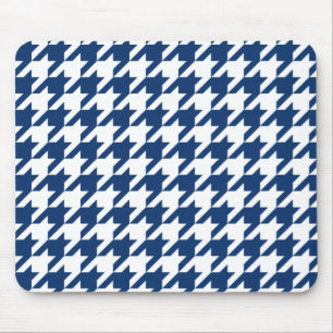 Tapis De Souris Houndstooth élégant de la Marine