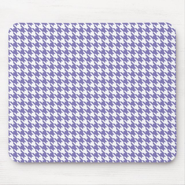 Tapis De Souris Houndstooth moderne violet à Emporiomoffa (Devant)