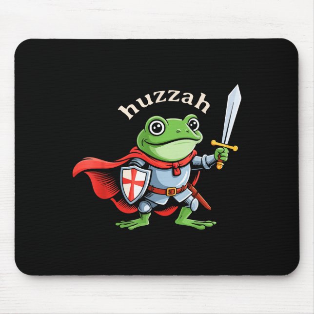 Tapis De Souris Hourra Chevalier Grenouille Citation Drôle d'Épée  (Devant)