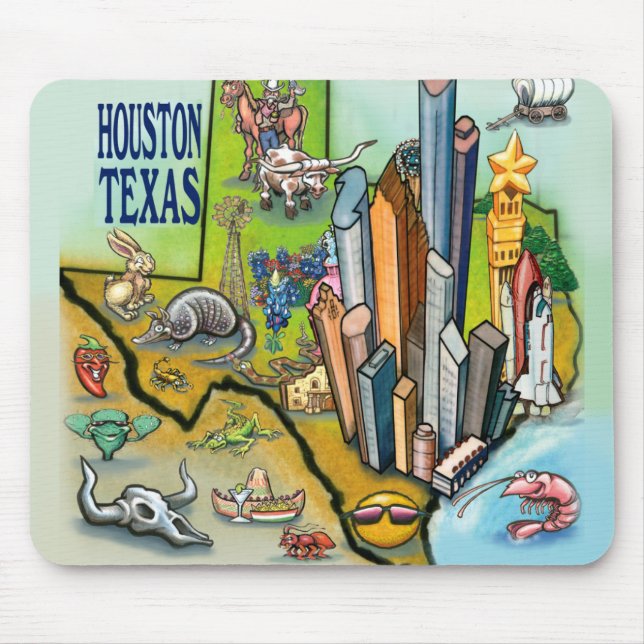 Tapis De Souris Houston TX (Devant)