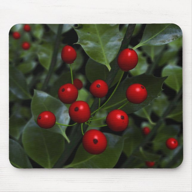 Tapis De Souris Houx Mousepad (Devant)