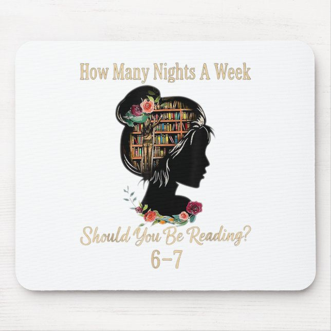 Tapis De Souris How Many Nights Reading 67 Funny Meme Six Seven Te (Devant)