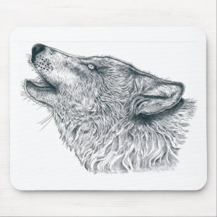 Tapis De Souris Howling Wolf