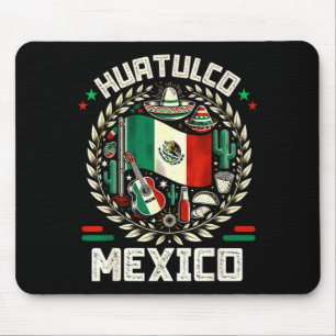 Tapis De Souris Huatulco souvenir mexique drapeau cinq de mayo