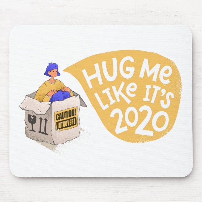 TAPIS DE SOURIS HUG ME COMME C'EST 2020 ILLUSTRATION DESIGN (Devant)