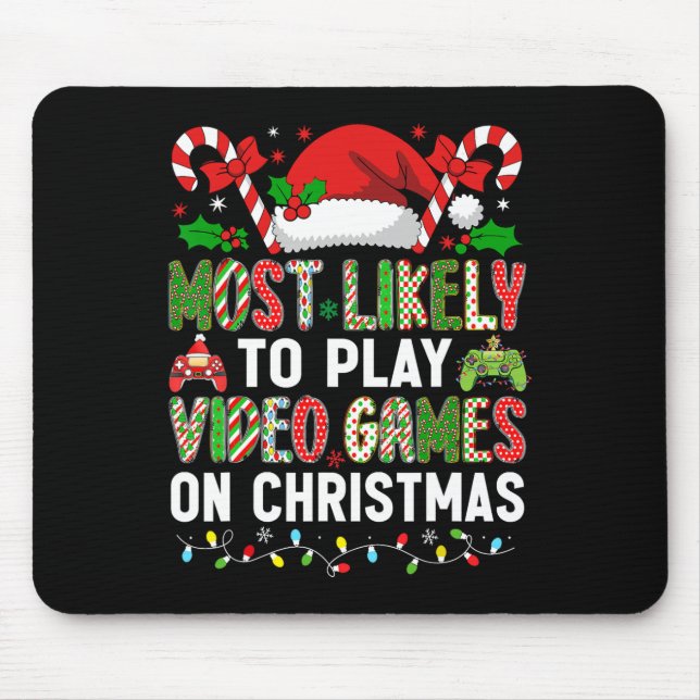Tapis De Souris Hugvyn Christmas Les Plus Probables Pour Jouer À D (Devant)