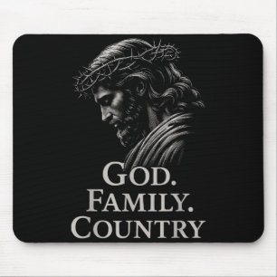 Tapis De Souris Hugvyn Dieu Famille Pays Jésus Foi Chrétienne Mi