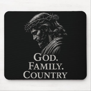 Tapis De Souris Hugvyn Dieu Famille Pays Jésus Foi Chrétienne Mi