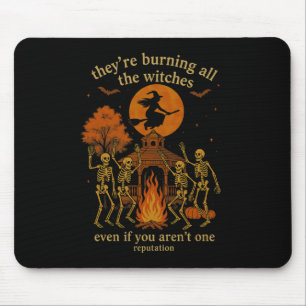 Tapis De Souris Hugvyn Ils brûlent toutes les sorcières Skeleton W