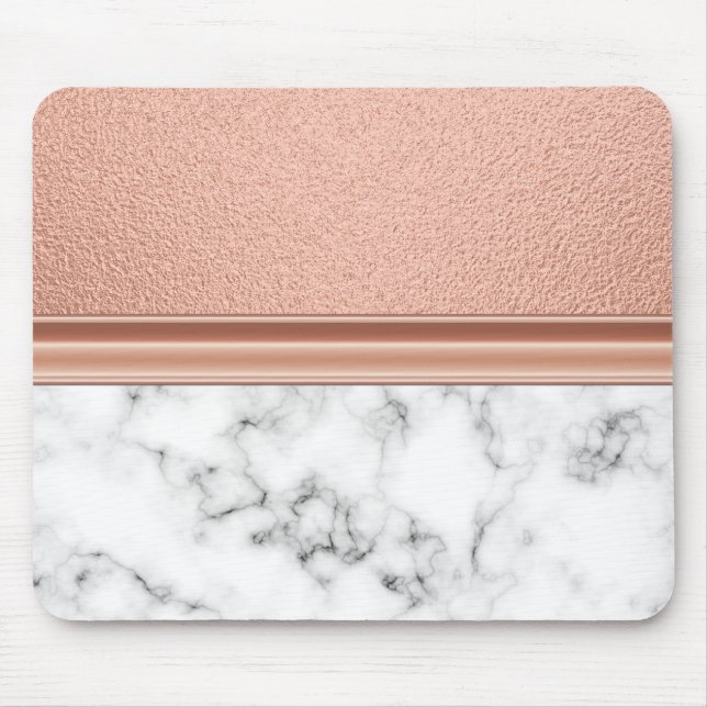 Tapis De Souris Huile d'or rose sur marbre (Devant)