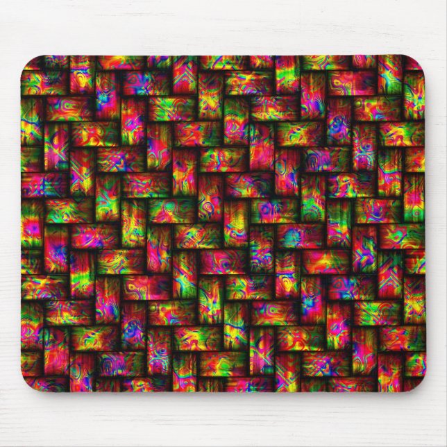 Tapis De Souris Huit options d'image de tissage couleur (Devant)