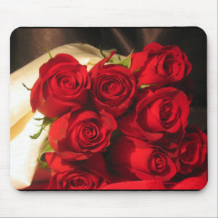 Tapis De Souris "Huit Roses Rouges"