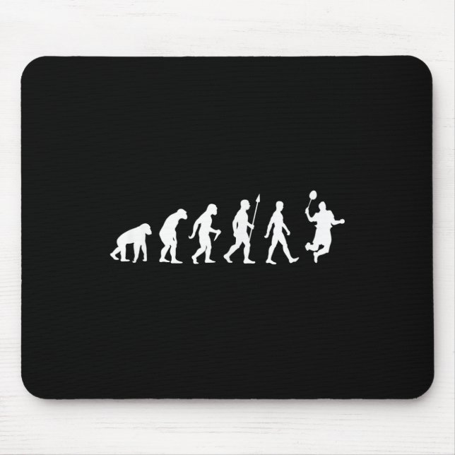 Tapis De Souris Human Evolution, Version du joueur de Badminton (Devant)