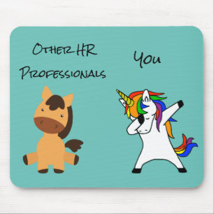 Tapis De Souris Human Resources HR Unicorn Horse Funny Gift