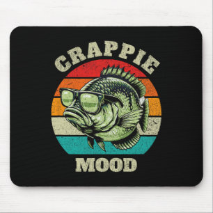 Tapis De Souris Humeur de crapet amusante Rétro pêche Papa sarcast