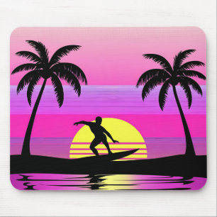 Tapis de souris Humeur Surf Coucher de soleil Viol