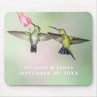 Tapis De Souris Hummingbird Couple Personalized