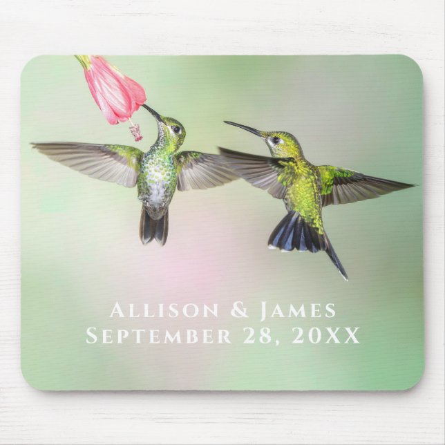 Tapis De Souris Hummingbird Couple Personalized (Devant)