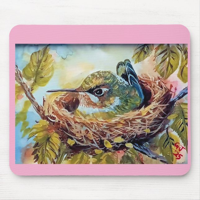 Tapis De Souris Hummingbird on Niest (Devant)