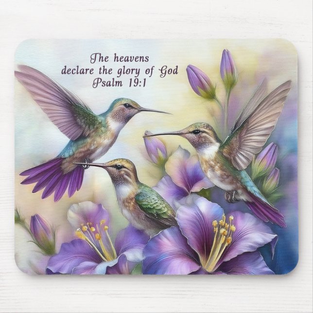 Tapis De Souris Hummingbirds Christian Mousepad (Devant)