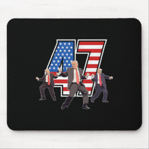 Tapis De Souris Humoristique Trump Danseuse De Victoire Trump Dans