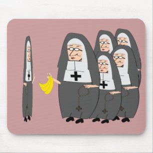 Tapis De Souris Humour catholique "grosses soeurs " de nonne