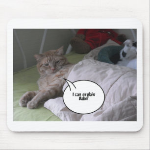 Tapis De Souris Humour de chat Tabby Orange