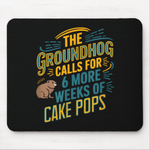 Tapis De Souris Humour de marmotte pour les amateurs de desserts S
