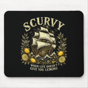 Tapis De Souris Humour de pirate drôle et scorbutique quand la vie