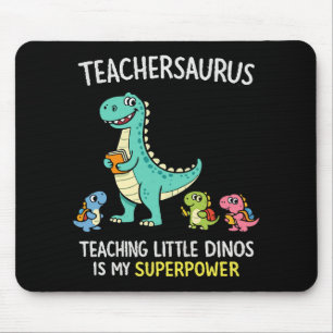 Tapis De Souris Humour de professeur Teachersaurus avec de petits 