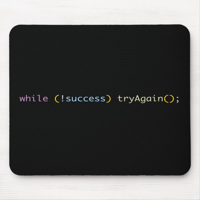 Tapis De Souris Humour de programmeur développeur codage Réessayer (Devant)