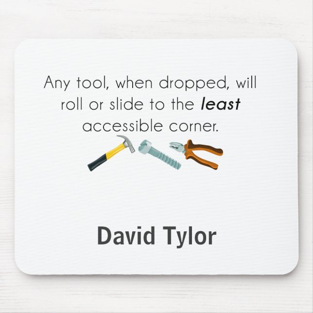 Tapis De Souris Humour d'ingénierie (Devant)