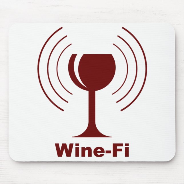 Tapis De Souris Humour Wine-fi (Devant)