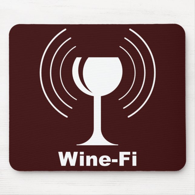 Tapis De Souris Humour Wine-fi (Devant)