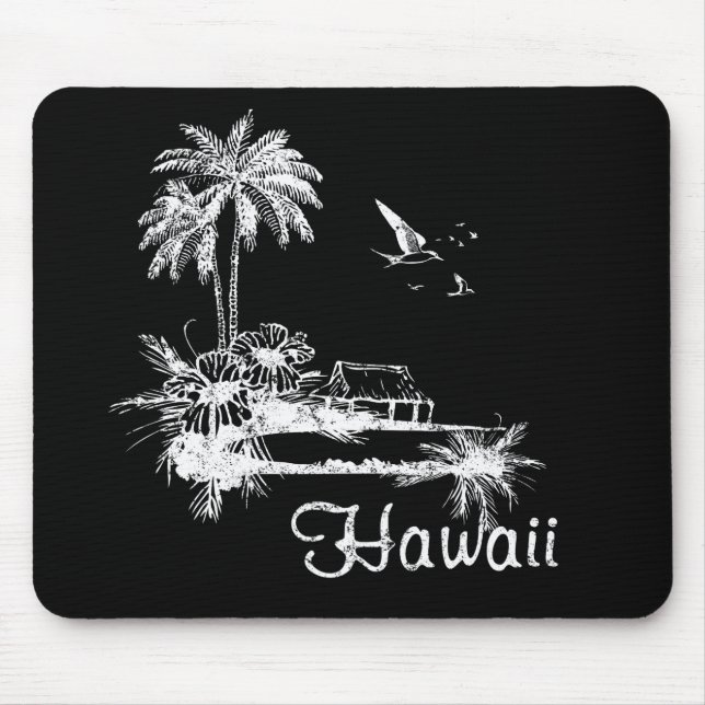 Tapis De Souris Hutte de plage d'Hawaï (Devant)