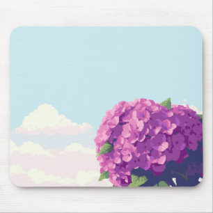 Tapis De Souris Hydrangée violette vive
