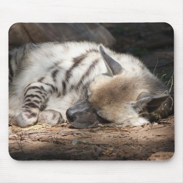 Tapis De Souris hyène rayée de sommeil (Devant)