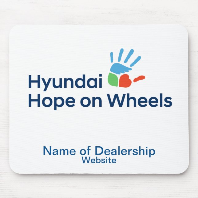 Tapis De Souris Hyundai Hope On Wheels Customizable Mousepad (Devant)