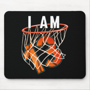 Tapis De Souris I Am 13 Bysketbyll Thème 13ème anniversaire de fêt