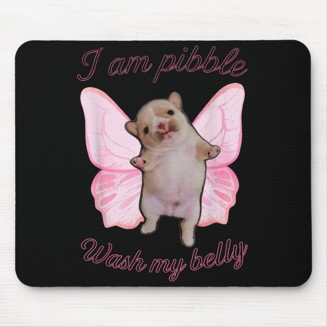 Tapis De Souris I Am Bble Wash My Belly Bble Meme Funny Dog Brainr (Devant)