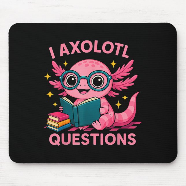 Tapis De Souris I Axolotl Questions Chemise Adultes Jeunes Enfants (Devant)