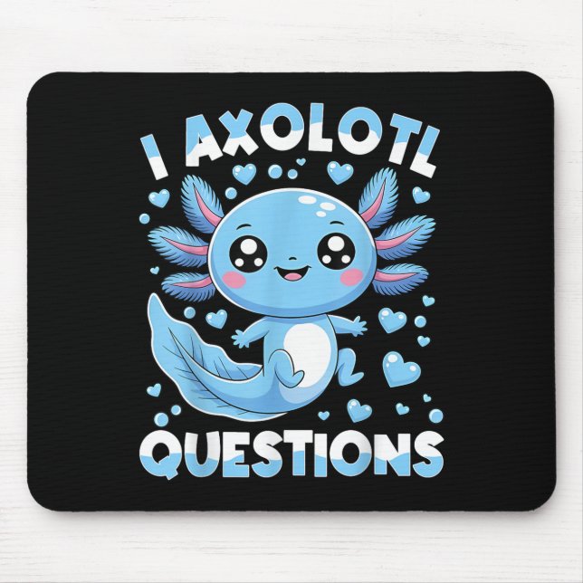 Tapis De Souris I Axolotl Questions Chemise Enfants Axolotl Noël (Devant)