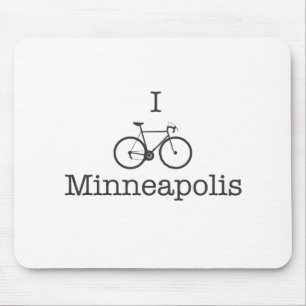 Tapis De Souris I Bike Minneapolis - Texte noir