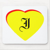 "I" Coeur Jaune Rouge Faire-part de mariage Le MUS